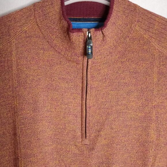 Robert Graham Class Fit Sweater Men's Multi Color 1/4 Zip Long Sleeve XL (Flaws) - Picture 4 of 11